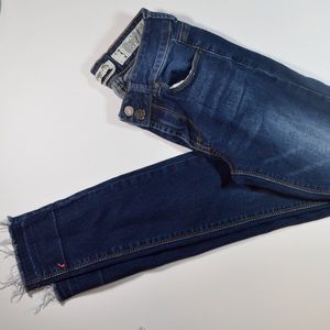 Size 3 Blue Jeans Fringed Bottoms